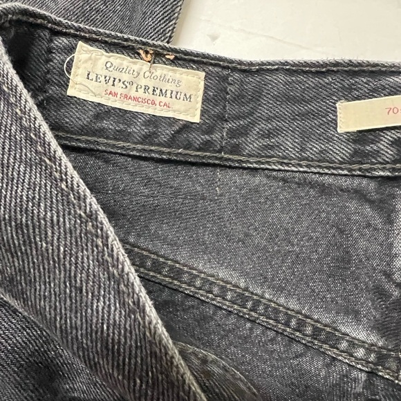 Levis Womens Such A Doozie Black 70s High Rise Premium Flare Jeans Size 26 X 32 - Picture 7 of 10